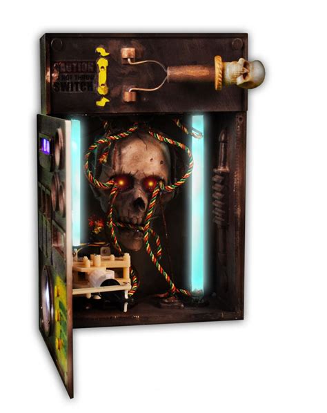 haunted high voltage electrical box|Death Row Electric Chair Prop and High Voltage Box from Spirit .